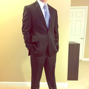 Black Jos. A. Bank Traditional Style Suit.