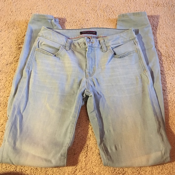 Light wash high rise jeans