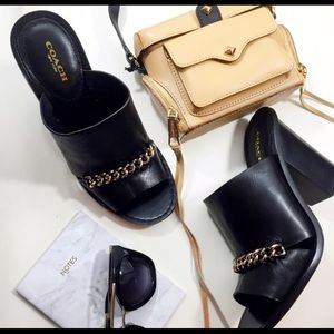 New in Box Coach Black Mules