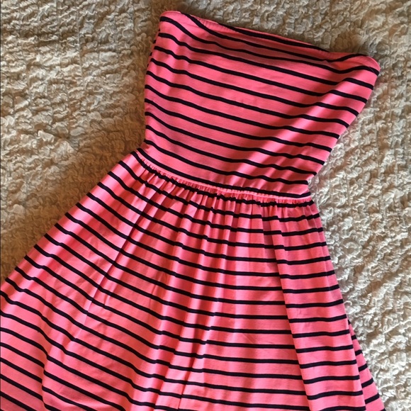 Striped spaghetti strap dress with open back