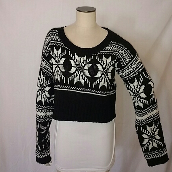 Aeropostale Black & White Nordic sweater. Sz L