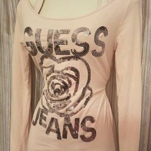 🕊GUESS ROSE SEQUIN TOP
