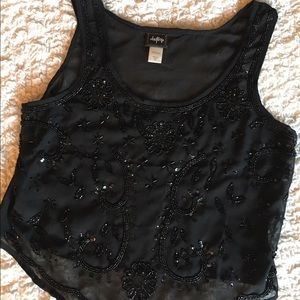 Black Beaded Top