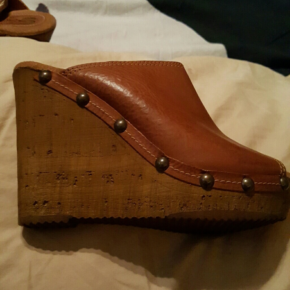 Vintage Leather Dress Wedge NIB! Make offer!