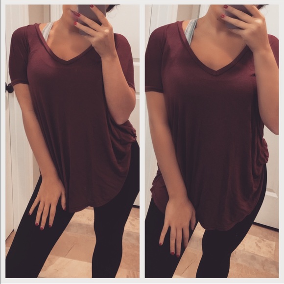 Burgandy top