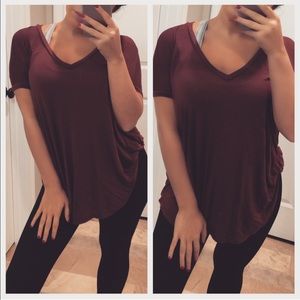 Burgandy top