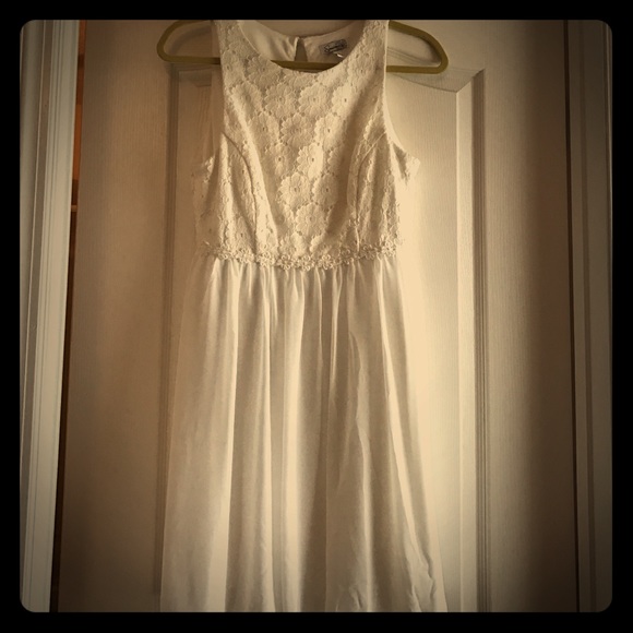White floral lace sundress