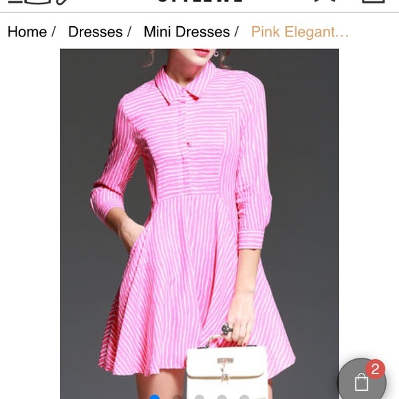 Sicheng.lisha pink a line mini dress Sz med
