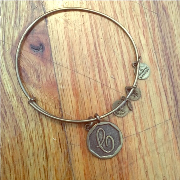 Alex & Ani Initial "C" Charm Bangle (Gold)