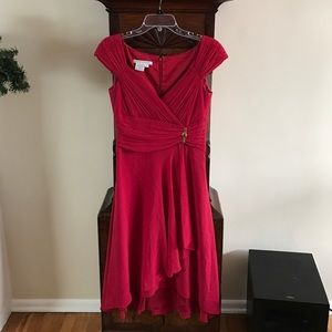 Red silk Maggie London party dress