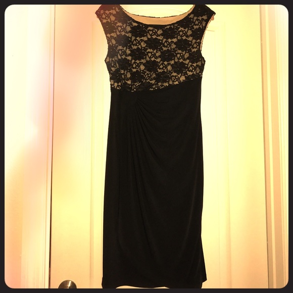 Black lace party dress