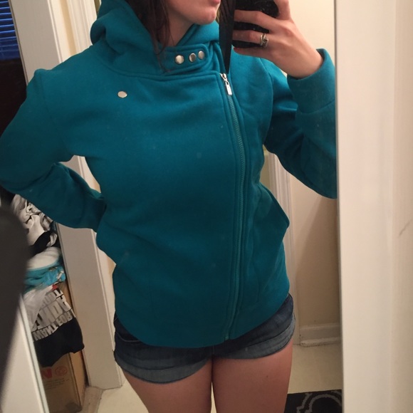 Teal convertible hooded jacket - Picture 2 of 4