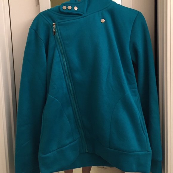 Teal convertible hooded jacket - Picture 3 of 4