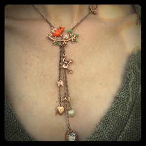 Betsey Johnson Bird-nest Drop Necklace