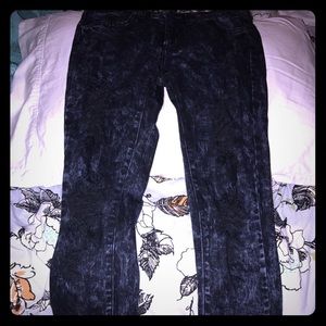 LF ripped denim wash skinny jeans