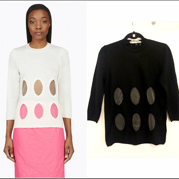 Comme des Garçons black crew neck sweater - M