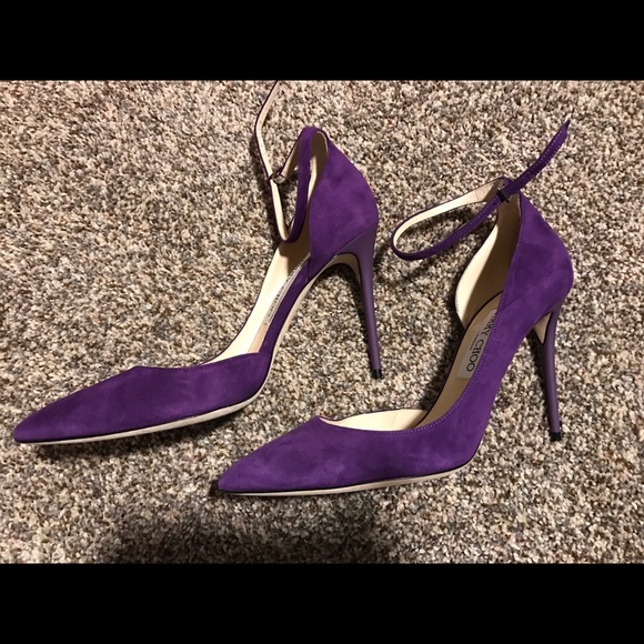 Jimmy Choo suede purple heels - Picture 2 of 3