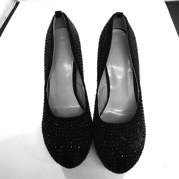 Black studded heels