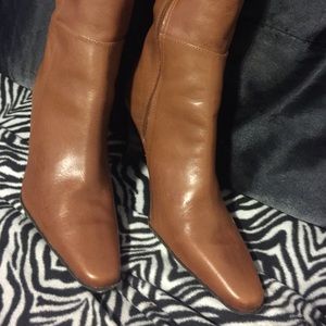 Carmel colored leather boot