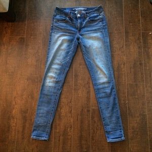 American eagle super stretch light wash jeans