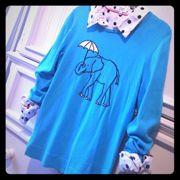 Crown &a Ivy elephant sweater
