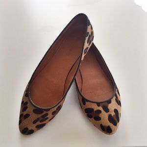 Madewell calf hair leopard flats