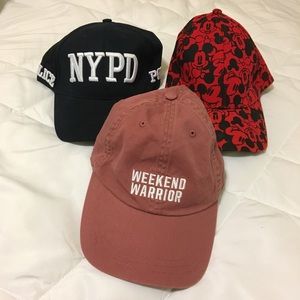 Cap/Hat bundle. Pink, NYPD, Disney