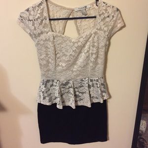 Peplum mini dress