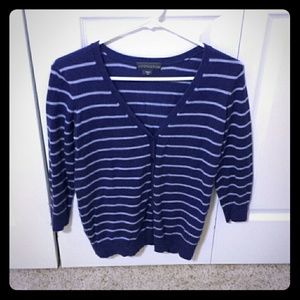 Blue Striped Cardigan
