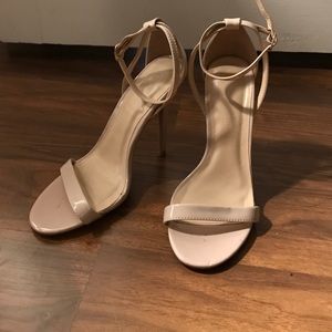 Strappy nude heels
