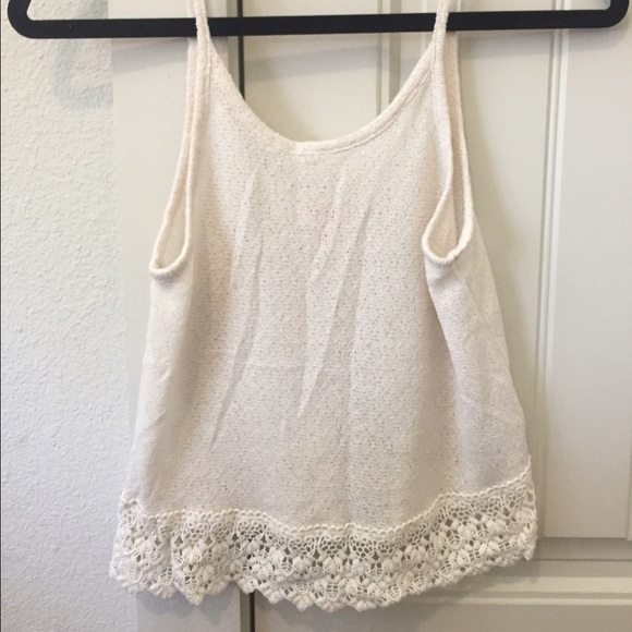 Cream Crochet Tank