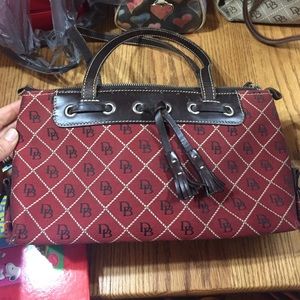 Small dark red and brown dooney and bourke