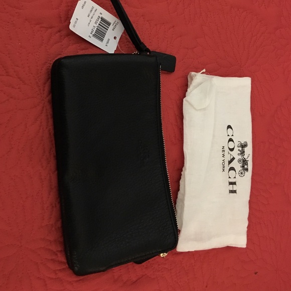 Coach Black Leather wristlet