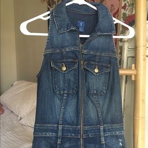 Dark Jean overalls