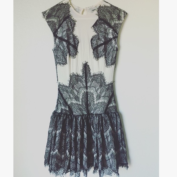ASOS Dresses & Skirts - Asos sheer cream and lace party dress