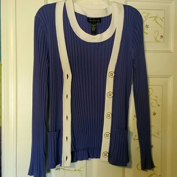 Cardigan sweater with matching top