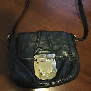 Michael KORS Black Leather Crossbody Bag