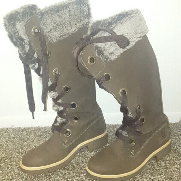 Brown Tall Timbs - Picture 1 of 2
