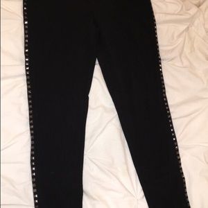 Express black studded leggings