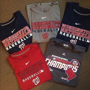 Washington Nationals T-Shirts - XL. Lot of 5
