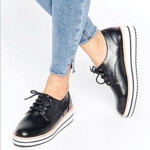 Pull&Bear Platform Lace Up Brogue- ASOS