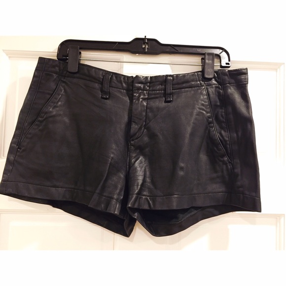 Rag & Bone leather shorts