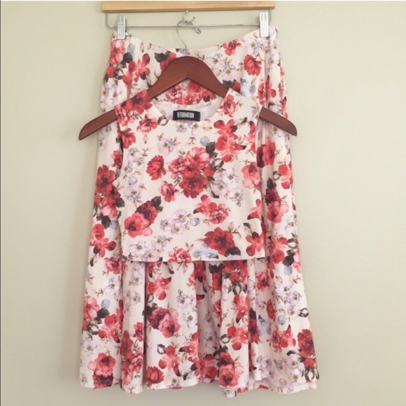 Reformation 2 piece jersey skirt & top