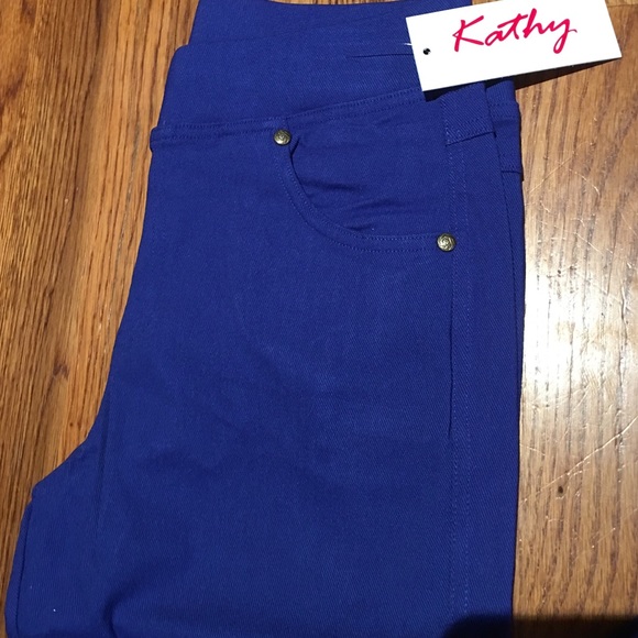 Kathy Jeggings size M/L. Blue or Burgundy W Pockets - Picture 4 of 16