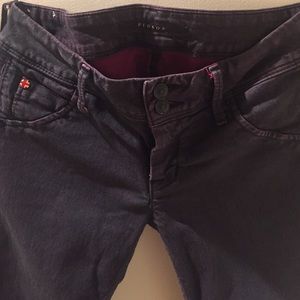 Hudson Collin iridescent maroon jeans