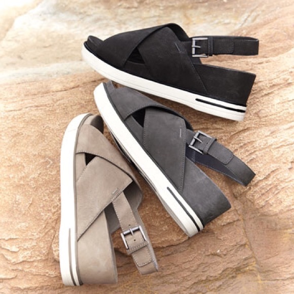 Eileen Fisher Shoes - Eileen Fisher 'Good' Black Nubuck Platform Sandal