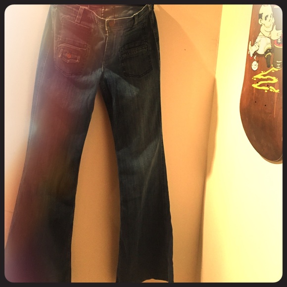 7 for All Mankind high waisted, wide-leg jeans