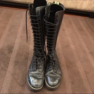 Tall Black Dr.Martens Combat Boots