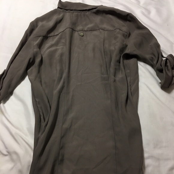 H&M Button Down Blouse - Grey/Brown - Picture 3 of 3