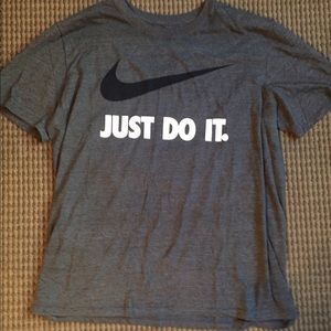 Large, Grey, Nike T-Shirt. Just Do It